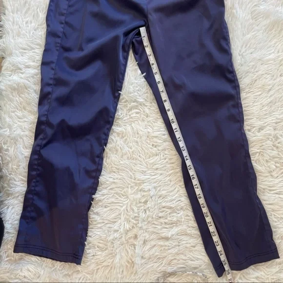 VTG ICINOO Blue Silk Elastic Waist Dress Pants - Picture 5 of 8